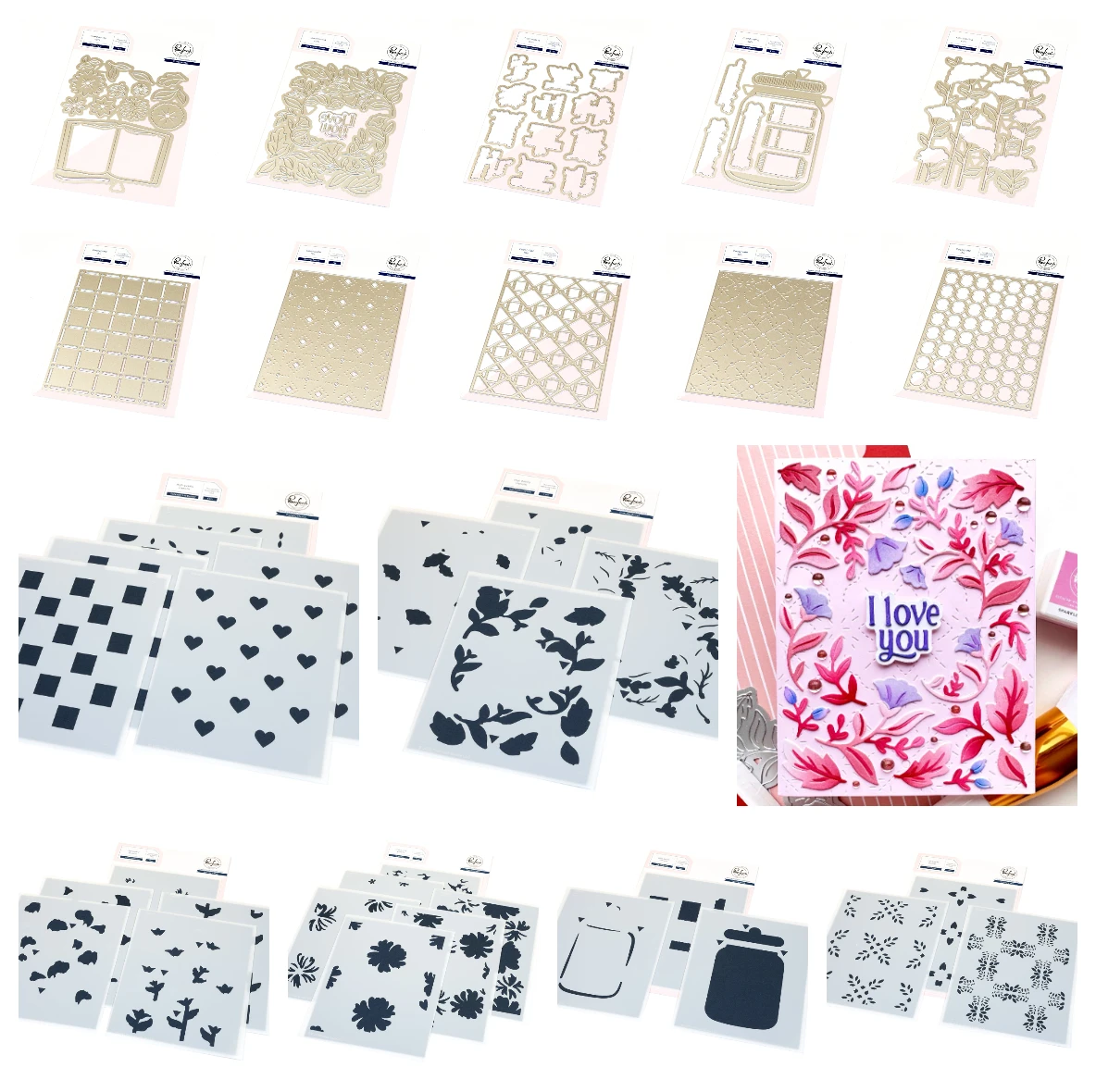 

Pink Fresh Petal Pop Stencil Metal Cutting Dies Stamps for DIY Handmade Scrapbooking Photo Album Calendar Valentine's Day 2026