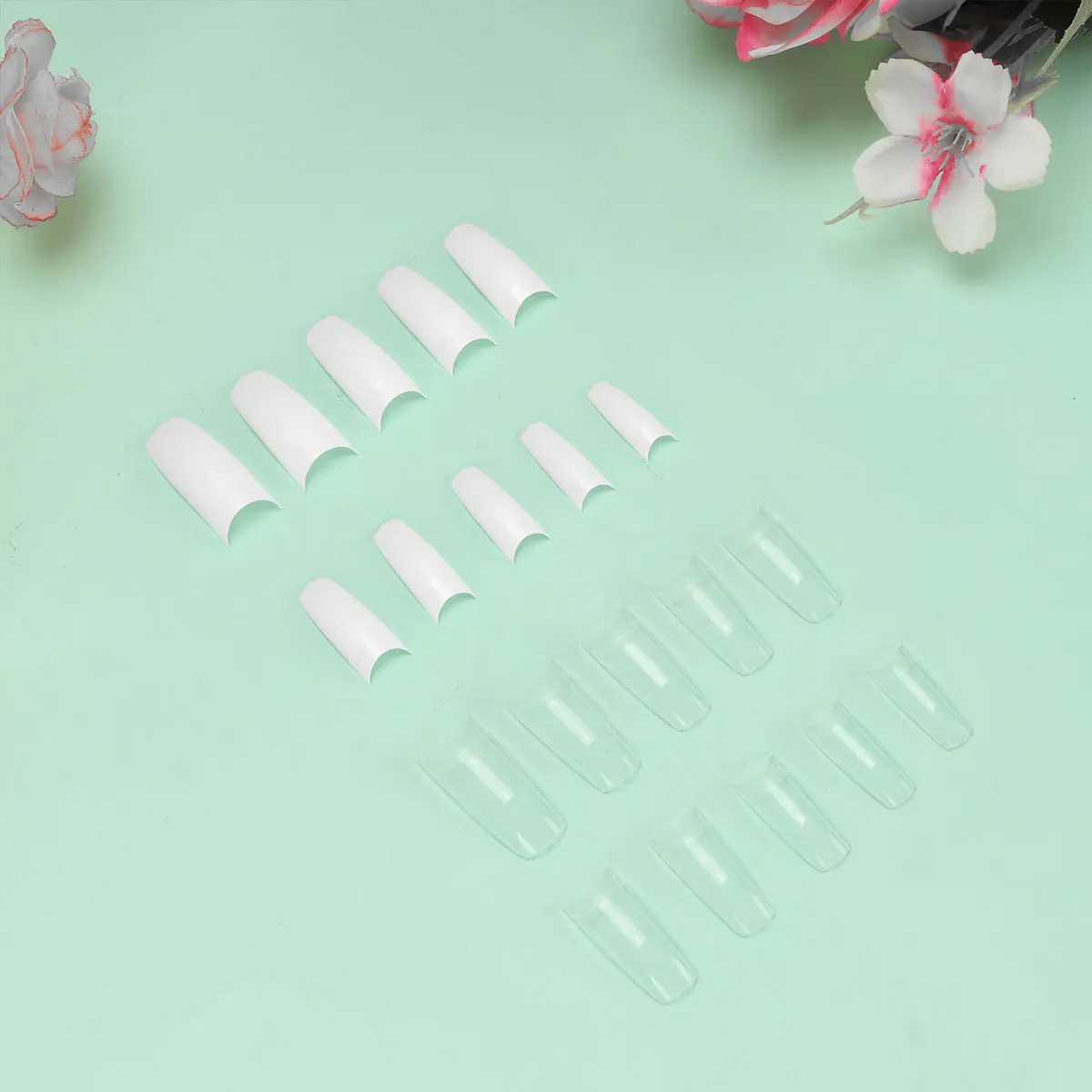 

French Style Nail 2 Boxes Artificial Tips High Quality False Half Stick Manicure Accessories For Party Salon Use Easy Apply
