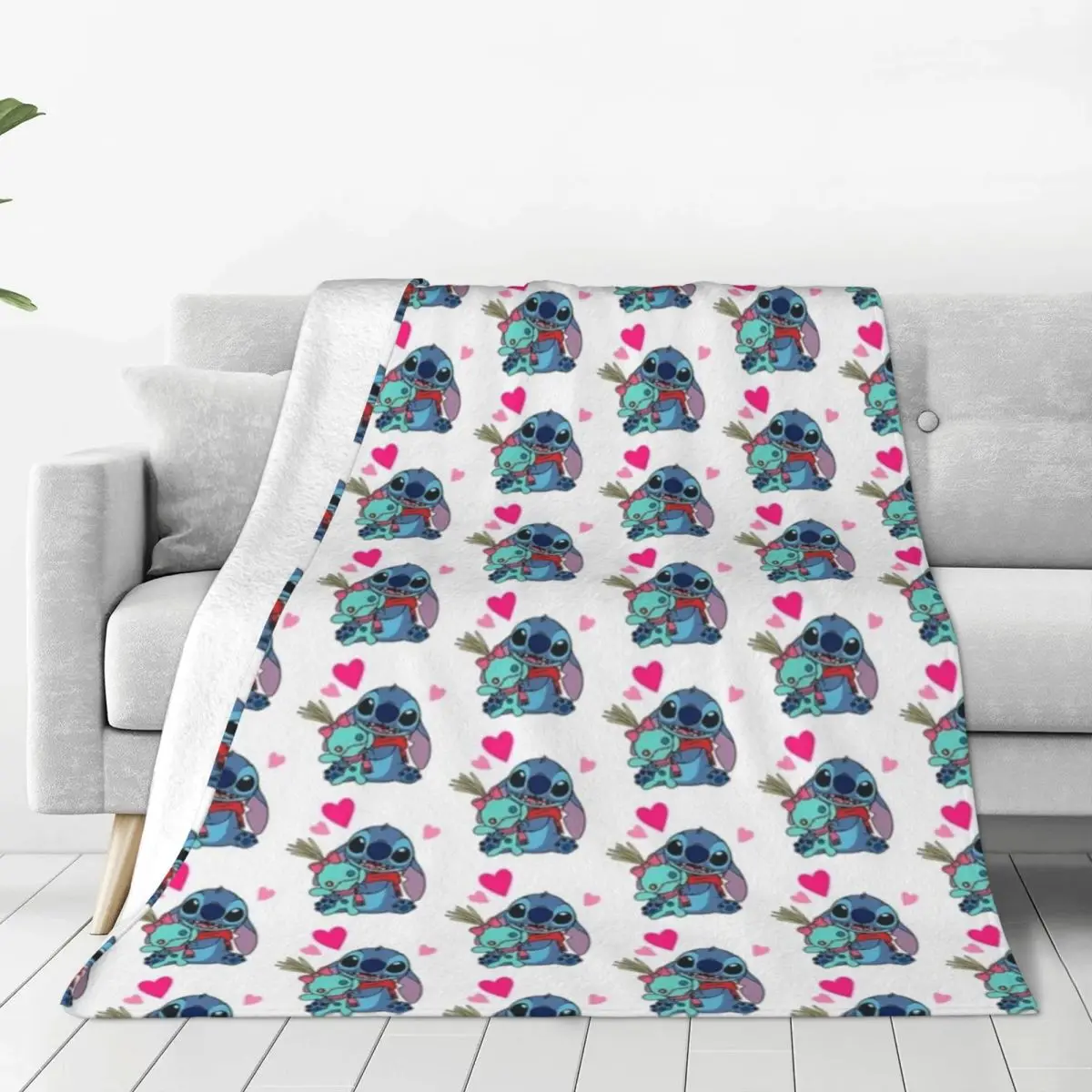 

Stitch Soft Flannel Throw Blanket - Cozy and Lightweight Fleece Blanket for Home, Travel, and Outdoor Use All Year Round