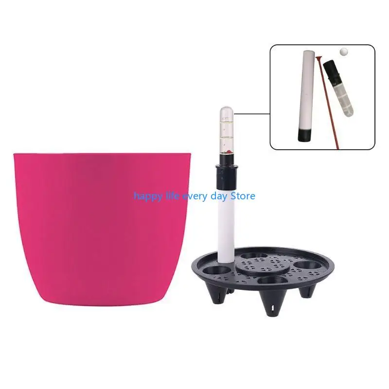 T8uc PP Selbstbewässerungsplanter Blumentöpfe Innen mit Wasserstandindikatoren 6x5 Garten moderner dekorativer Pflanzer Topf