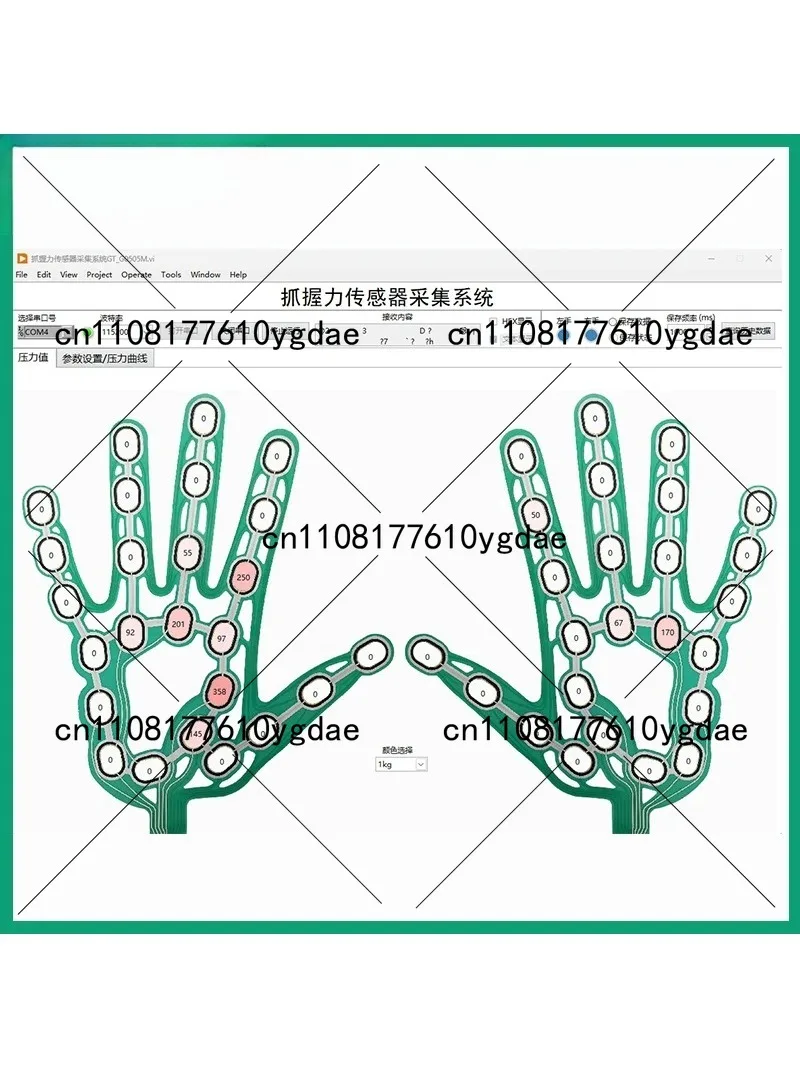 Palm Grip Sensor Flexible Film Piezoresistive Robot Tactile Sensing Bionic Wearable Strain