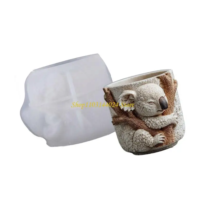 N5KE Artistic Silicone Mold Koala Pattern Resin Casting Jewelry Making Moulds Home Garden Decors Creative Crafting Projects
