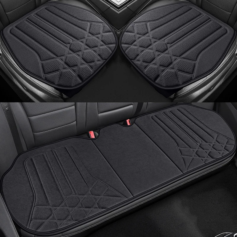 Universal Car Seat Cover Soft Suede Driver\'s Seat Support Cushion Breathable Anti-slip Protective Mat Car Interior Accessories