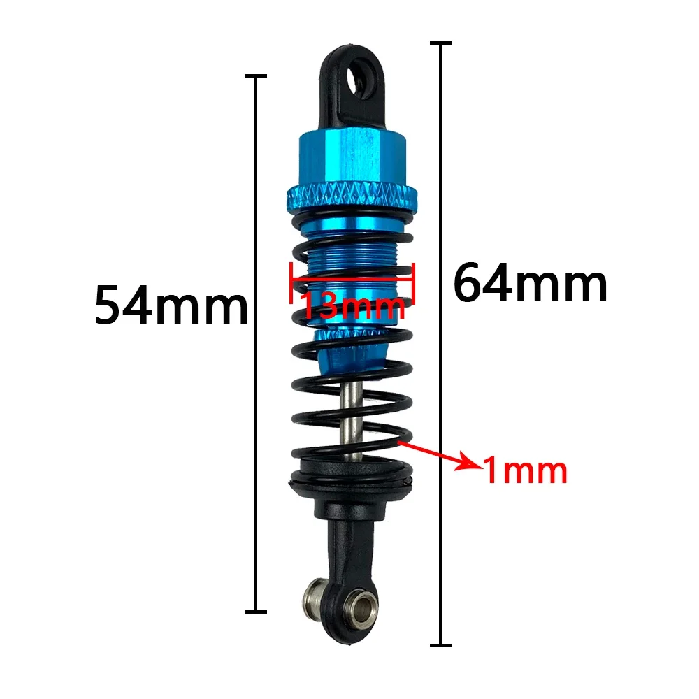 4PCS Oil - Filled Metal Shock Absorbers with Shock Tower - Adjustable Upgrade for WPL C14/C24/MN D90/D91/MN99/MN99S 1/10 RC Cars view 4