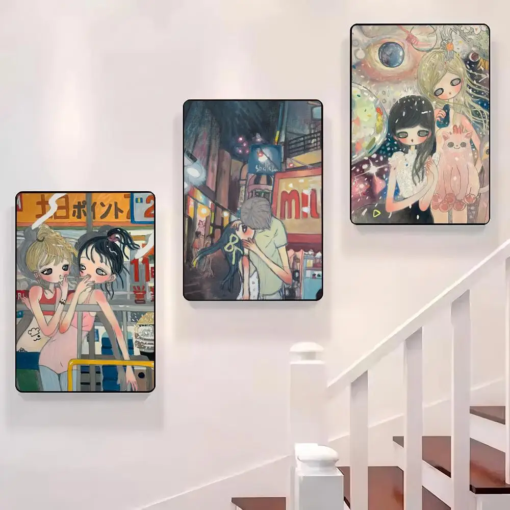 

Aya T-Takano Cartoon Artwork Poster Sticky Wall Waterproof Home Living Room Bedroom Bar Aesthetic Decoration Perfect Gift