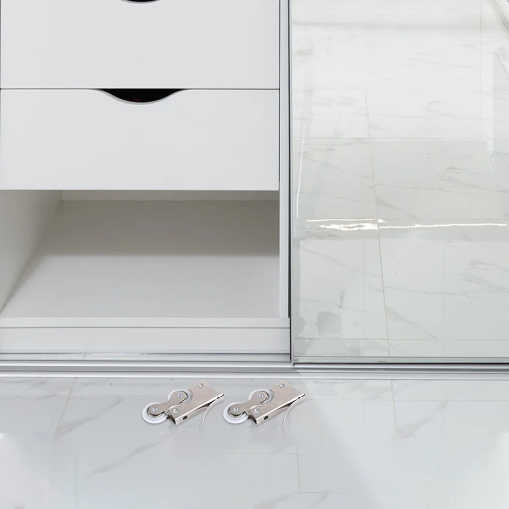 

4Sets Sliding Glass Door Rollers Metal Bearing Pulley for Sliding Door Accessories Durable Window Pulley Cabinet Guide Pulleys