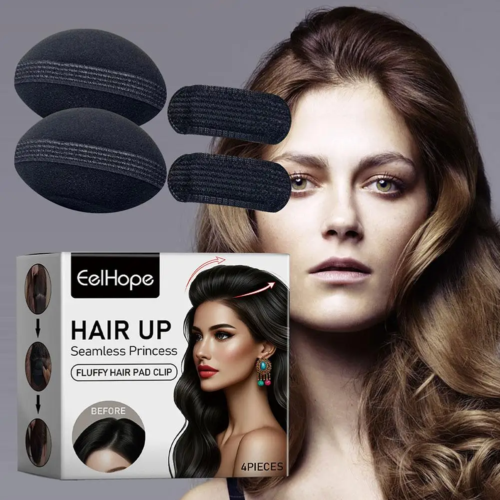

4Pcs/Set Hair Pads Hair Volume Increase Puff Hair Bun Hair Styling Insert Maker Accessories Base Magic Up Foam Sponge Bump W2I7