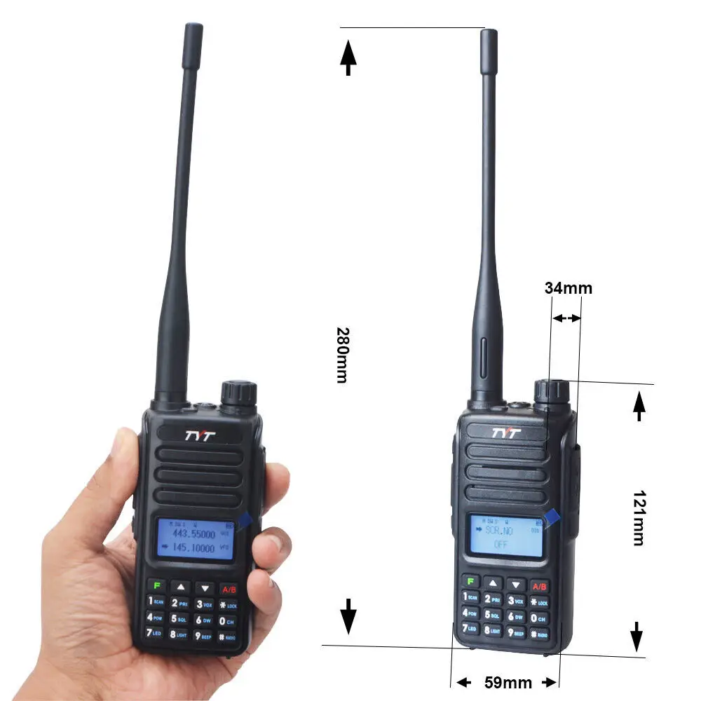 Originale TYT TH-UV98 10W 200CH VHF/UHF Dual Band Scrambler VOX FM Analogico Palmare Talkie Walkie Portatile Radio bidirezionale