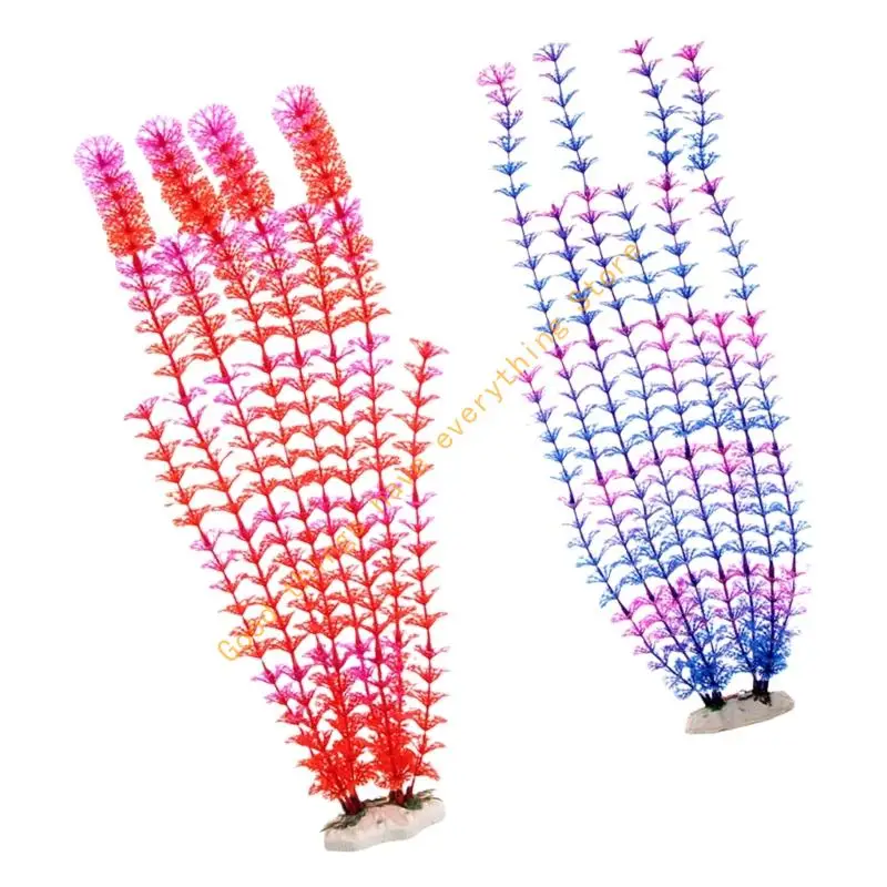 

Artificial Water Grass Fishtanks Ornament With Ceramic Base Fish Safe Habitat 55KF