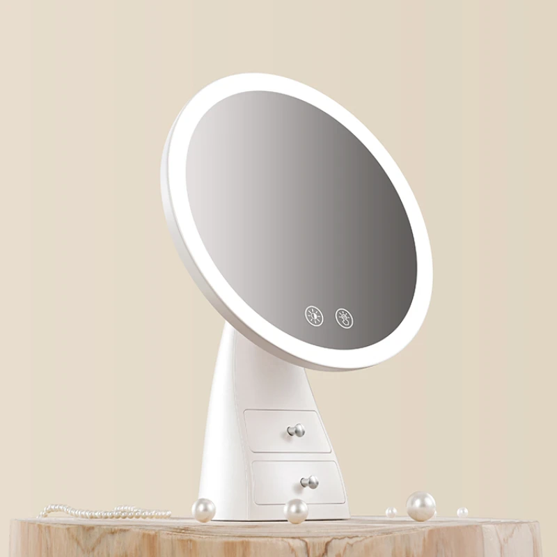 

Cosmetic mirror with lamp desktop