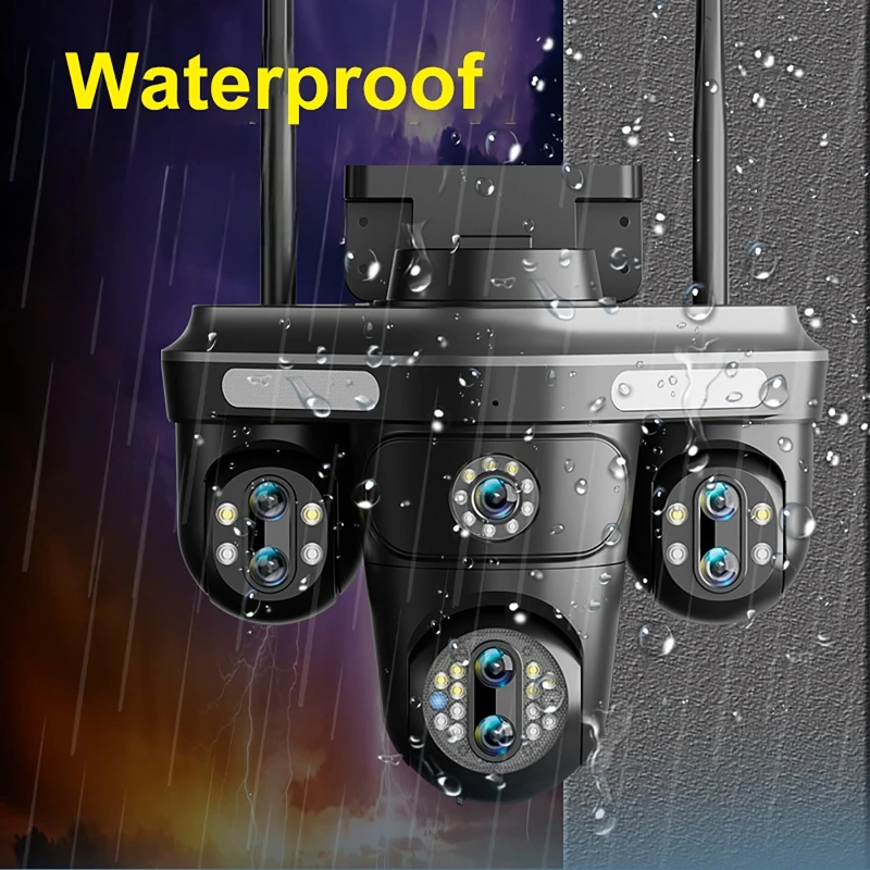 7 Lens 4 Screens Surveillance Camera 10X Optical Zoom WiFi Smart Night Vision Outdoor Waterproof Wireless WiFi Security Camera