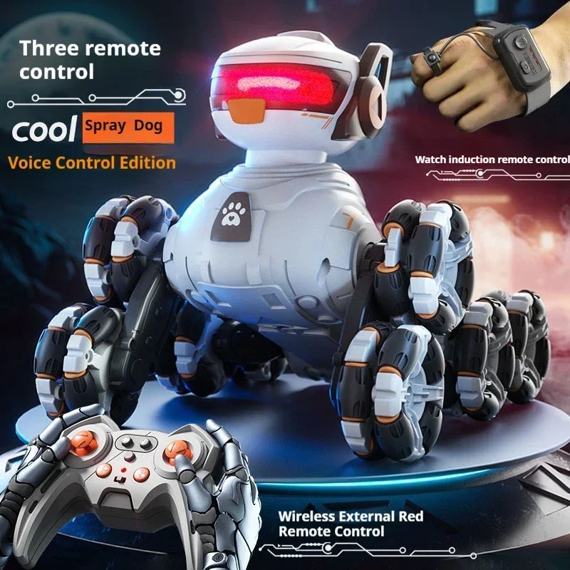 لعبة سيارة كاواي هدية-كلب روبوت ذكي Rc، سيارة تعمل بالتحكم عن بعد، سيارات Rc ذات 8 عجلات، سيارة انجراف Rc بمستشعر للإقامة، ألعاب للأولاد