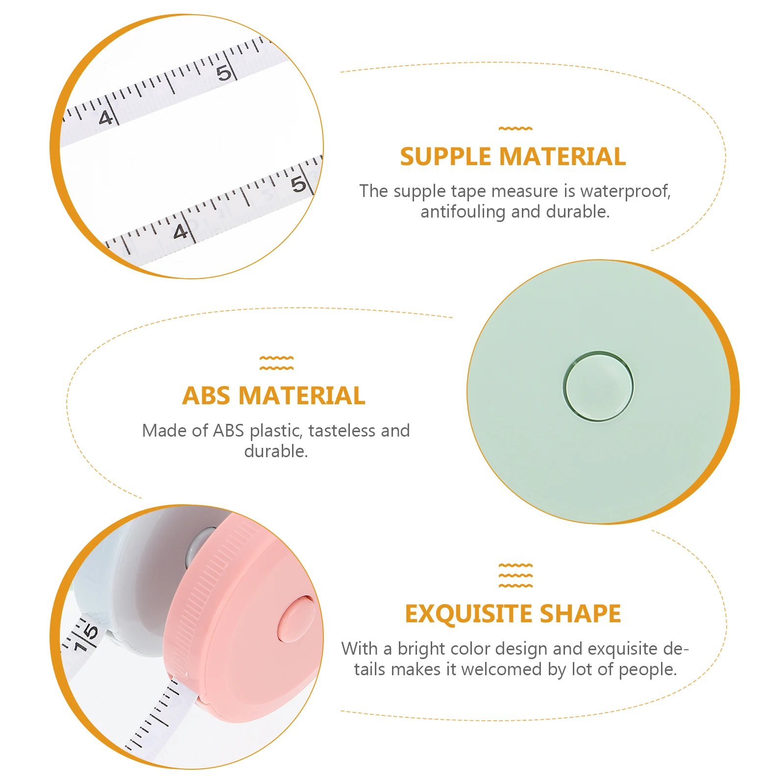 

9pcs Mini Soft Ruler 1.5M Retractable Adorable Tape Measure Flexible Sewing Body Measurement Tool Cute Portable Storage