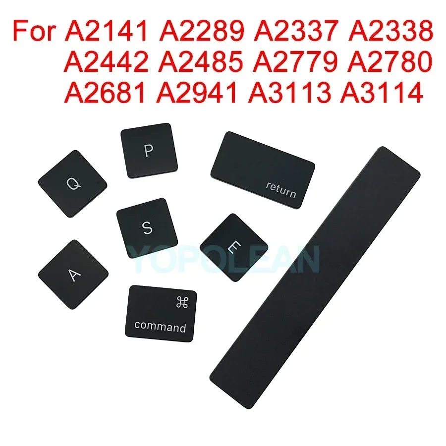 Replacement Individual Key Cap Black US UK For MacBook Pro/Air A2141 A2251 A2289 A2179 A2337 A2338 A2442 A2485 A2681 A3113