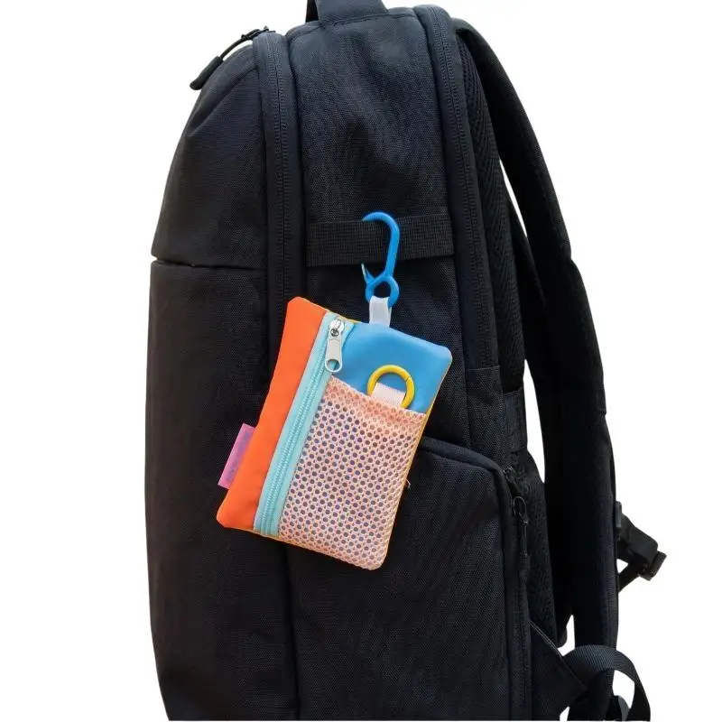 1 Stück Tragbare Dopamin-Kontrast-Netz-Kartenhülle Handy-Lanyard Handgelenkschlaufe Handgewebte Kleingeldtasche Schlüsselanhänger – Detail 4