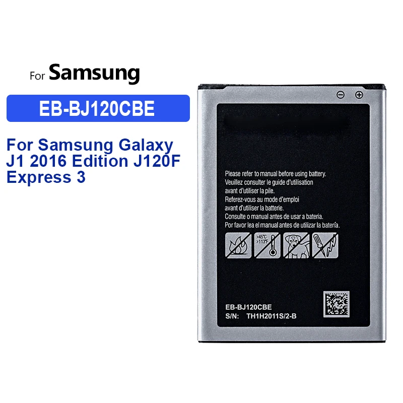 Battery EB-BJ120CBE For Samsung J1 J3 (2016) J120F/for Galaxy 2 J5 Core Prime Win 2 Duos Express 3 S5360 BG530BBE