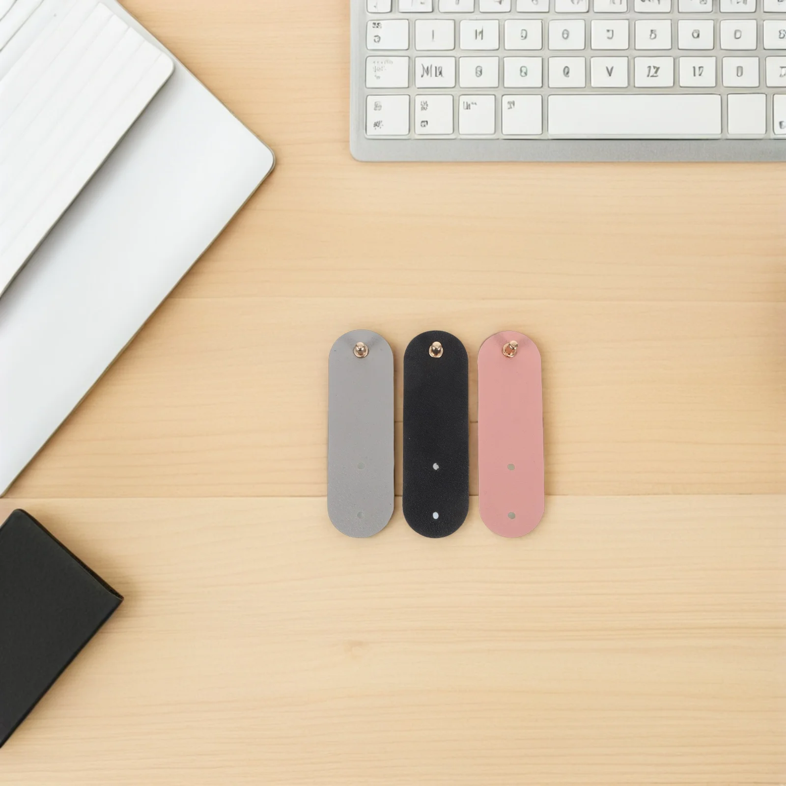 12Pcs Cable Organizers: PU Cord Organizer Straps Reusable - Multi Functional Wire Tidy for Travel Office Home - USB