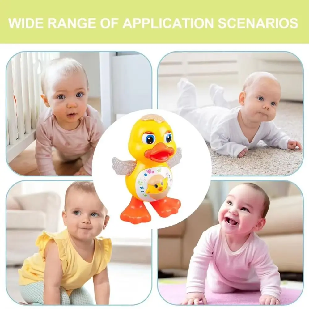 com luzes piscantes dança pato brinquedo dos desenhos animados cantar dança brinquedos engraçados shake corpo interativo animal musical presente educacional