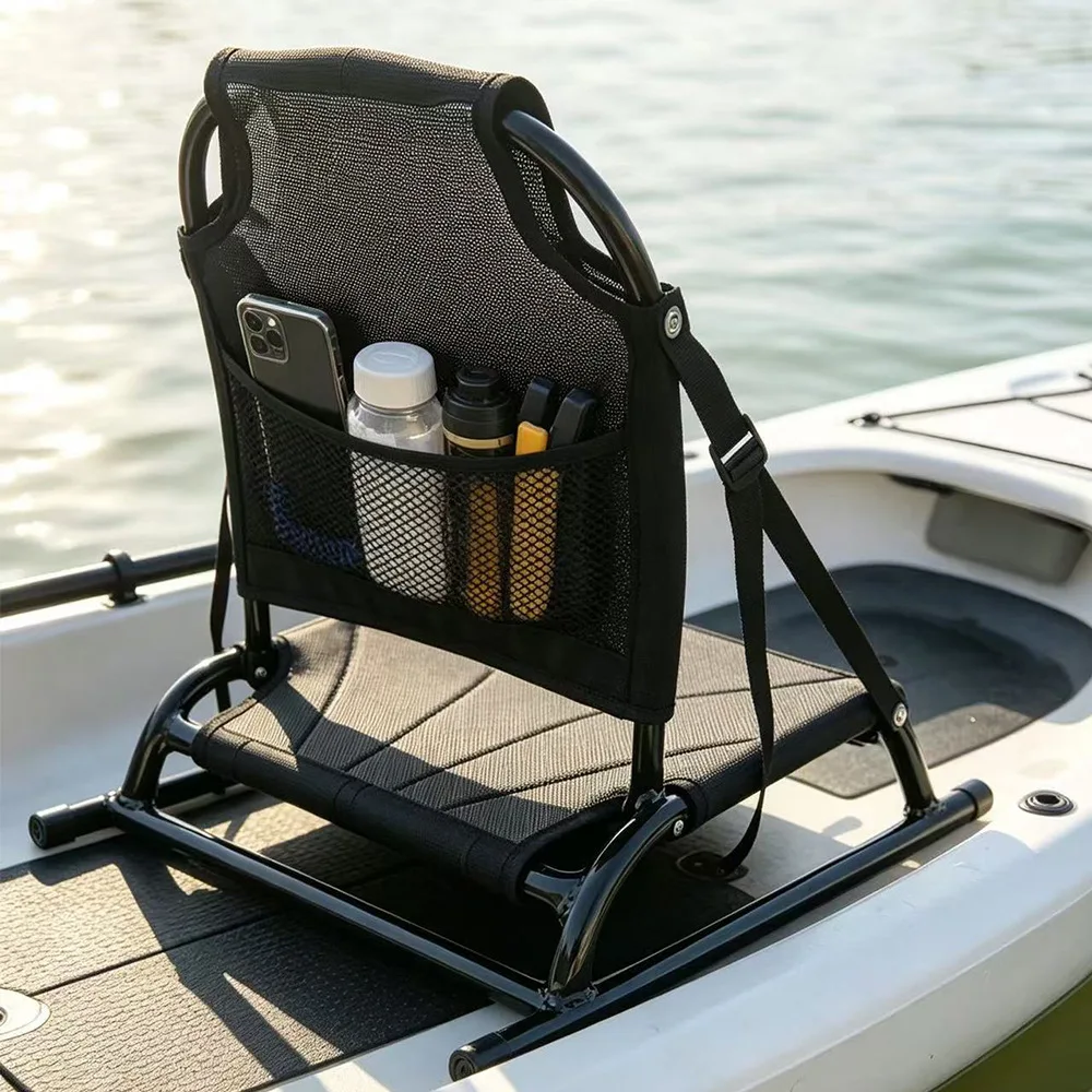 Aluminum Portable Backrest Seat Cushion for Kayak SUP Paddle Board Fishing Surfboard Detachable Boat Back Support Chair