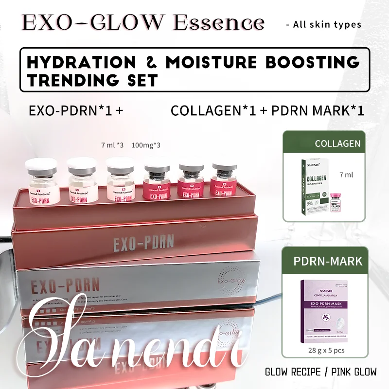 Sanendi Exo الوردي توهج الكورية PDRN السلمون DNA مصل جوهر للنساء مكافحة الشيخوخة تنشيط الجلد ترطيب اشراق Moistu