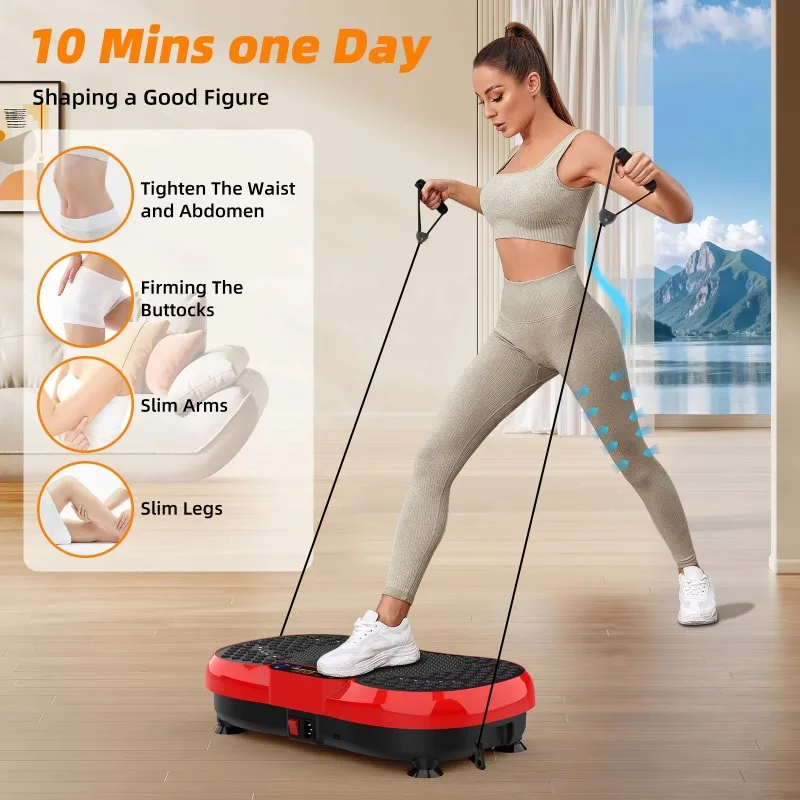 2026 Slim Body Shape Home Use Vibration Plate Exercise Machine - Multiple Levels Easy Fat Burning Daily Life Vibration Platform