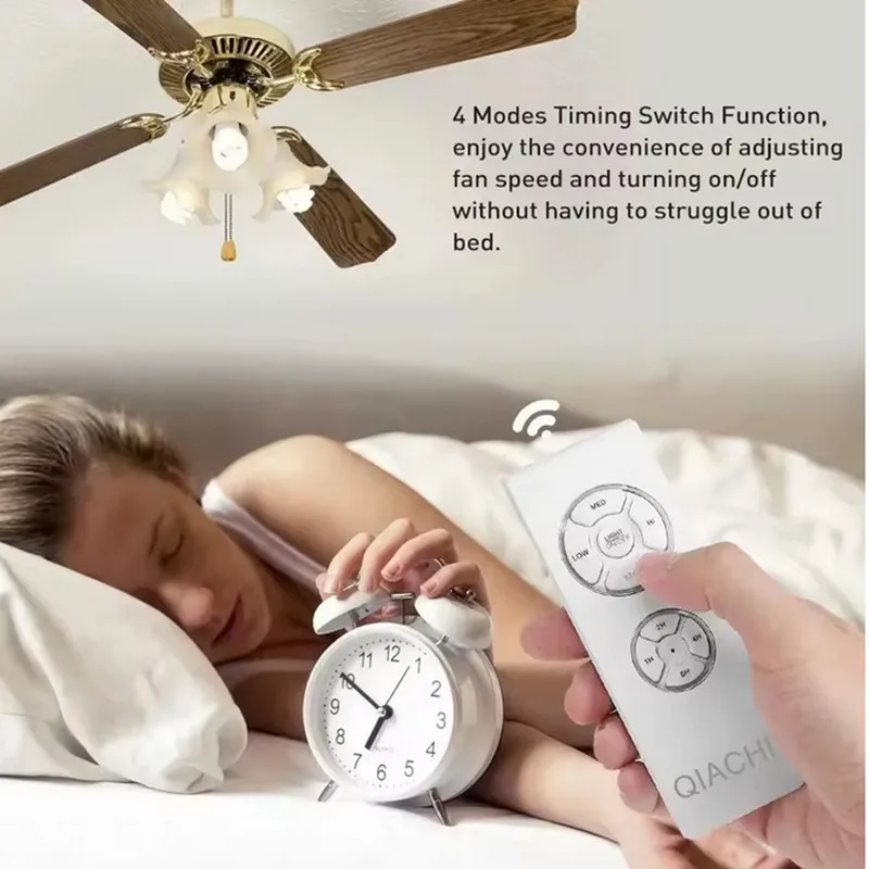مصباح مروحة السقف طقم التحكم عن بعد توقيت التحكم التبديل التيار المتناوب 110-240 فولت تعديل سرعة الرياح جهاز ريسيفر استقبال وإرسال #5