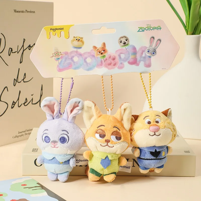 

8.5cm/3.35in Disney Zoo Plushie Stuffed Toy Anime Peripherals Accessories Judy Nick Cartoon Creativity Decorative Dolls Gifts