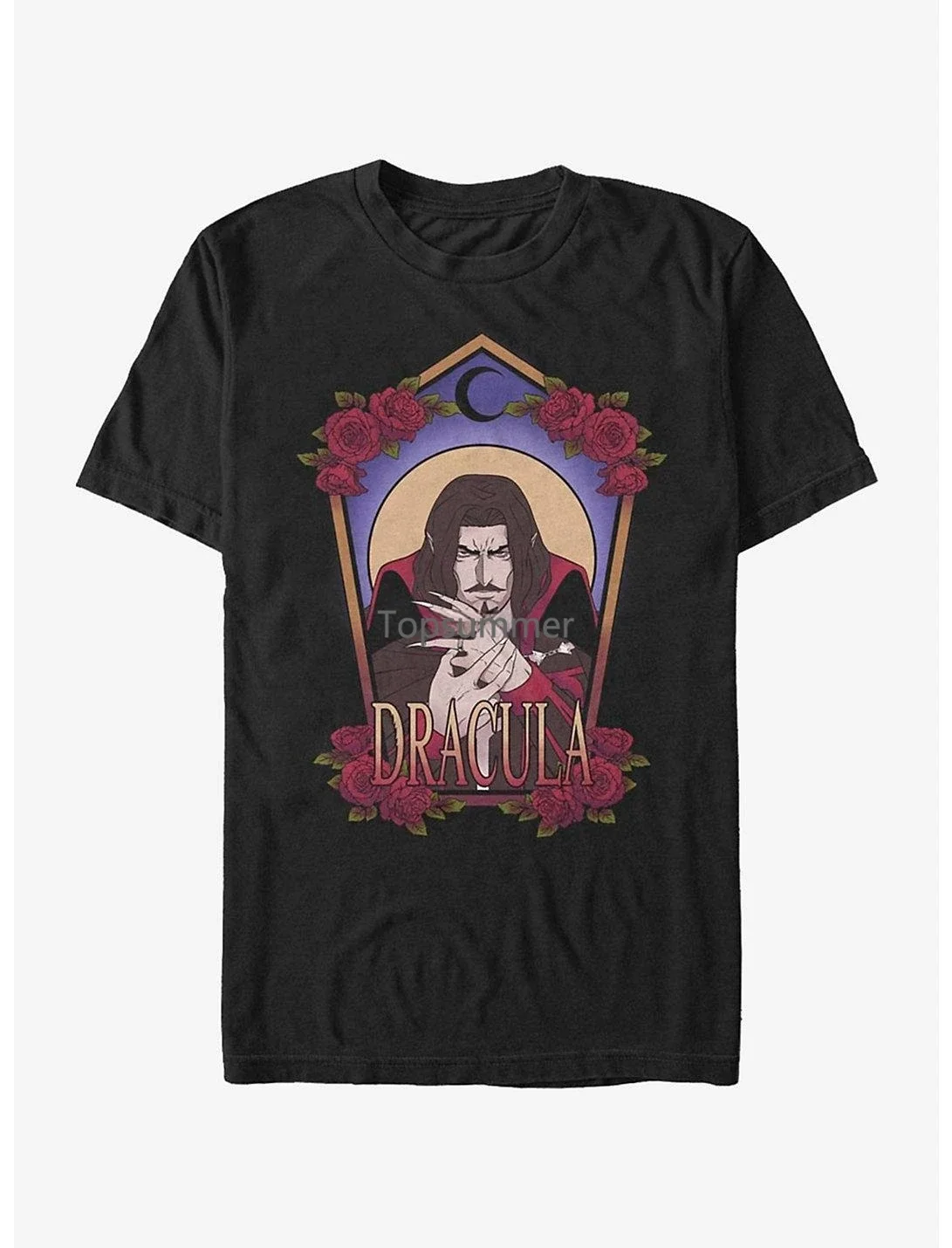 

Castlevania Dracula Art Nouveau T-Shirt Black Hi-Res