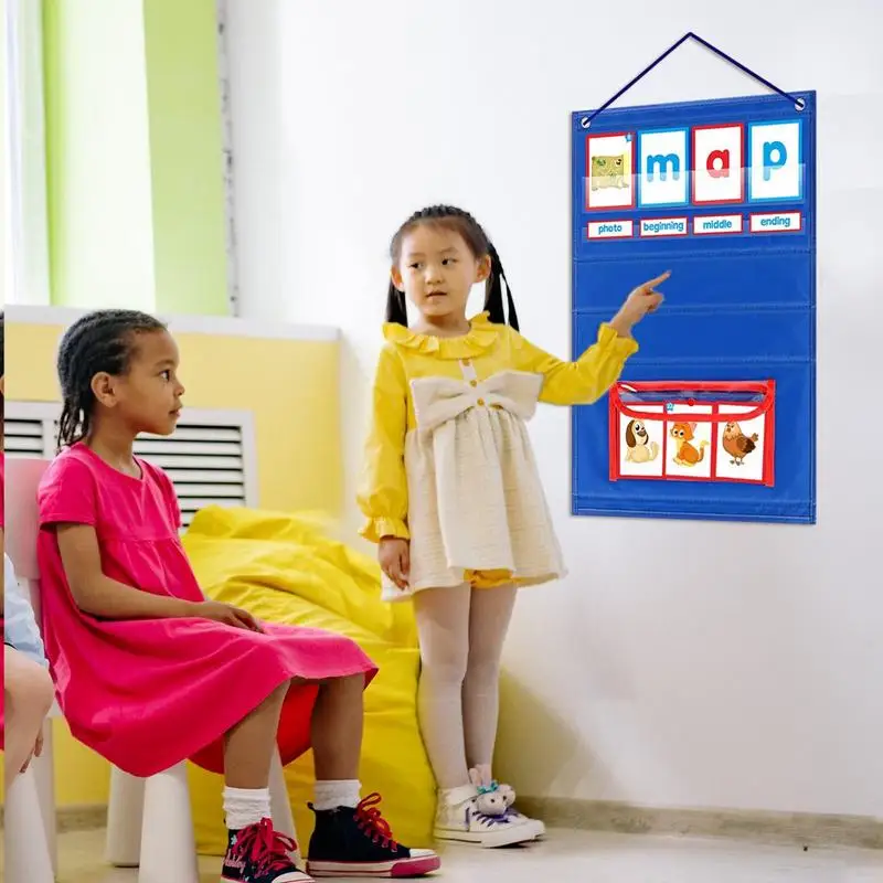 Word Building Pocket Chart Matching Alphabet Word Game World Building Chart With Flash Cards Preschool Learning Materials And