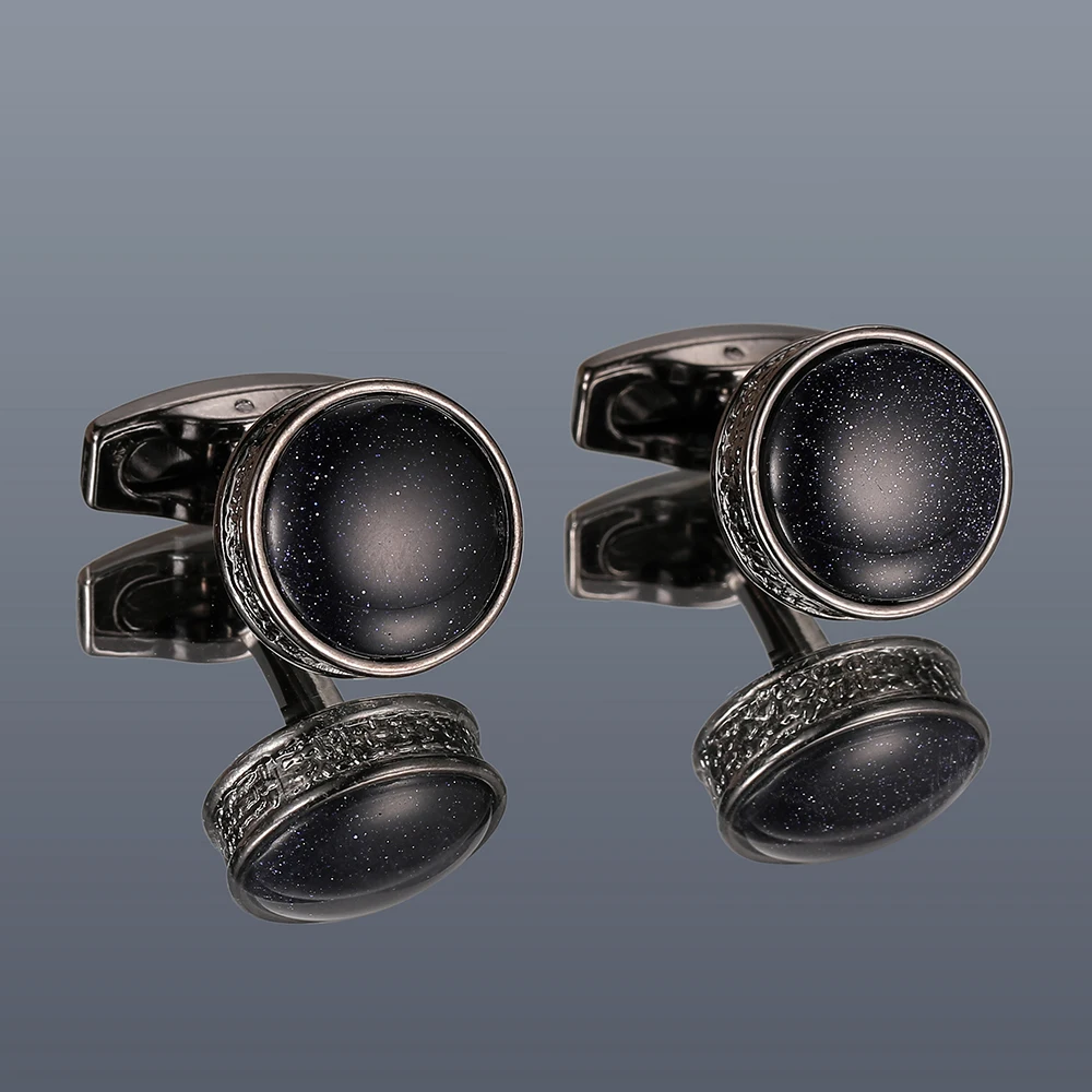 

Cufflinks for Men TOMYE XK20S038 Luxury Starlight Stone Round Alloy Button Dress Shirt Cuff Links Gifts Jewelry