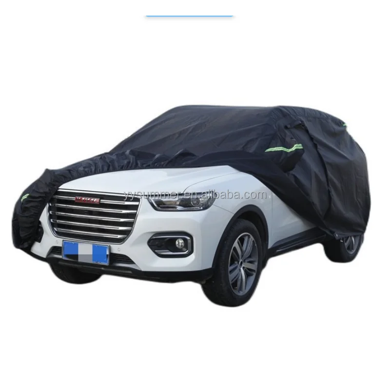 

Polyester Oxford 210D Black with Silver Coating Car Cover Outdoor Waterproof and UV Protection