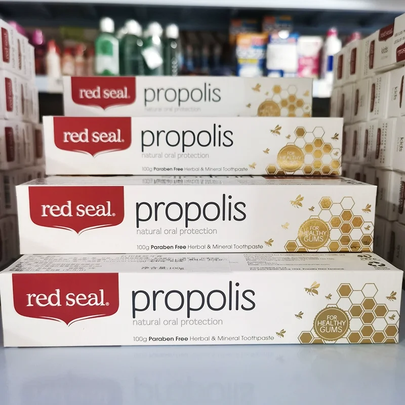Pasta de dientes New Zealand Red Seal Propolis, protección de las encías y cuidado bucal, fórmula natural, 1 unidad