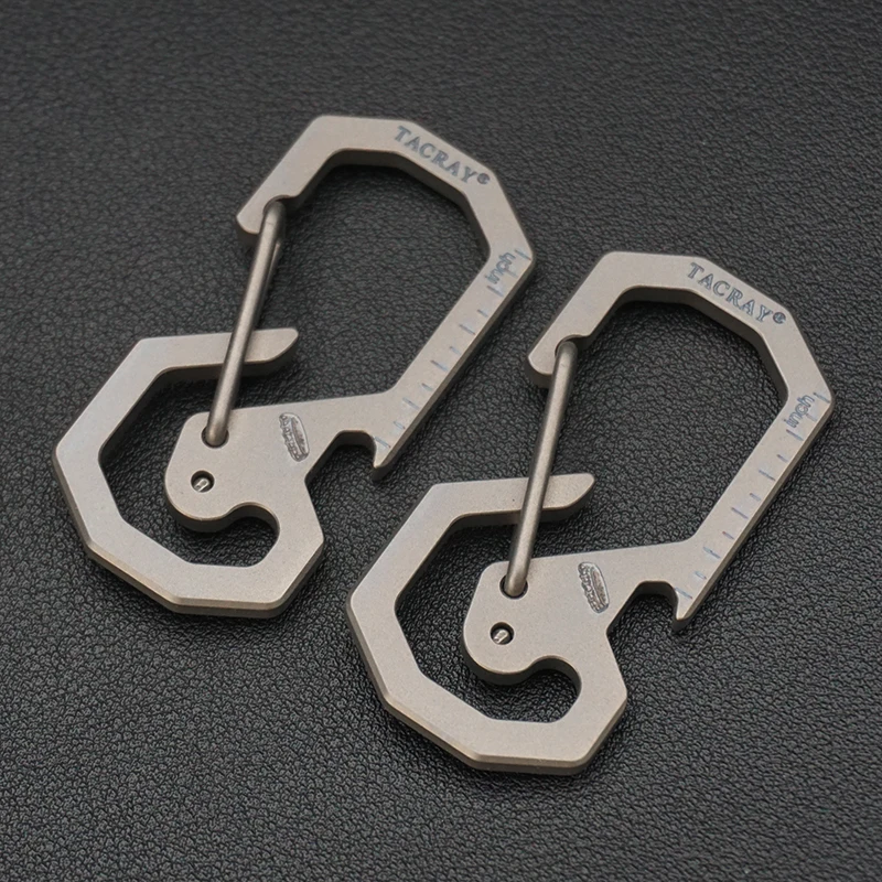 

Titanium Alloy Keychain Multifunctional EDC Tool With Bottle Opener And Scale, Suitable For Outdoor And Mountaineering Carrying