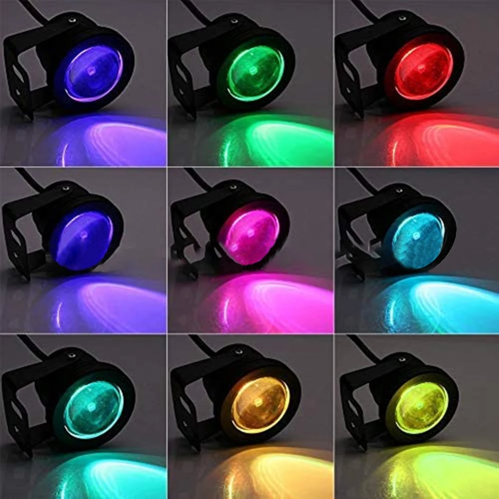 Unterwasser lichter LED Tauch lichter Scheinwerfer RGB 10W 12V Outdoor Tauch teich Lichter für Schwimmbad Garten brunnen