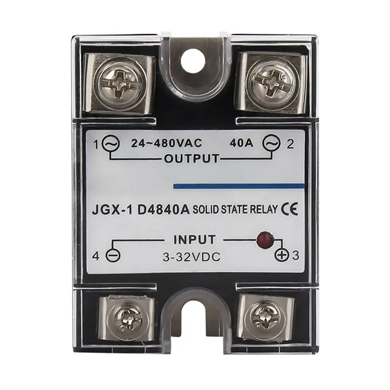 QWE-4X Single Phase Solid State Relay Single Phase SSR DC Control AC Solid State Relay 40A