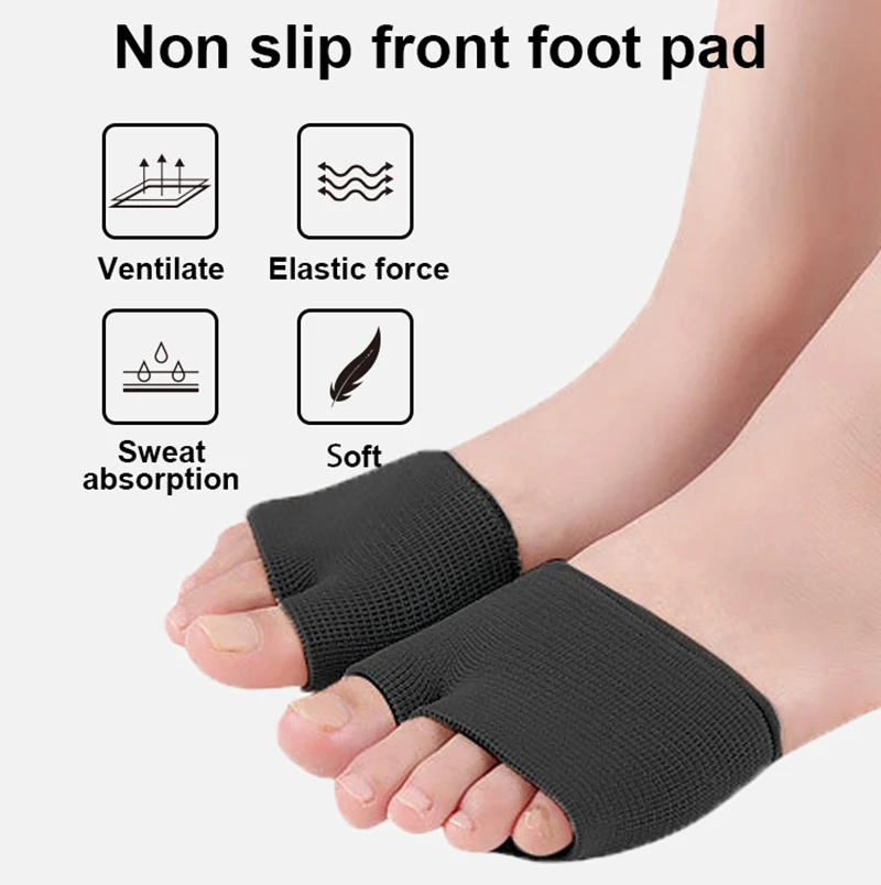 1pcMetatarsal Sleeve Toe Bunion Sole Forefoot Gel Pads Cushion Half Sock Supports Foot Care Tool