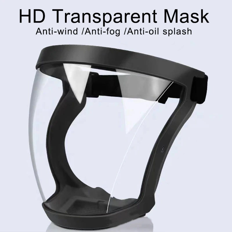 Transparenter Vollgesichtsschutz, wiederverwendbar, staubdicht, Antibeschlagmaske, HD-Schutzbrille, Küchenschutz, Anti-Spritz-Maske mit Filtern – Detail 4