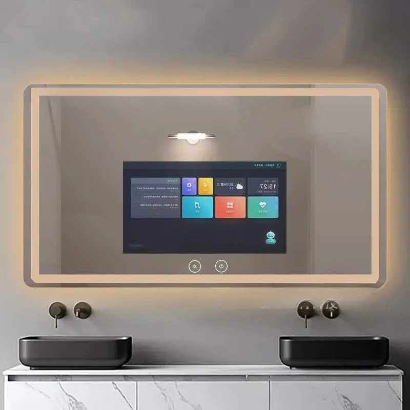 Intelligent Makeup Mirror, Bathroom Mirror, Android 11 Magic Mirror, Waterproof Strap, 21.5-inch Touch Screen, High-end Hotel