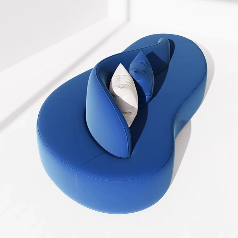 

Curved double-sided sofa Internet celebrity special-shaped creative hotel beauty salon sales office clubhouse lounge area lobb
