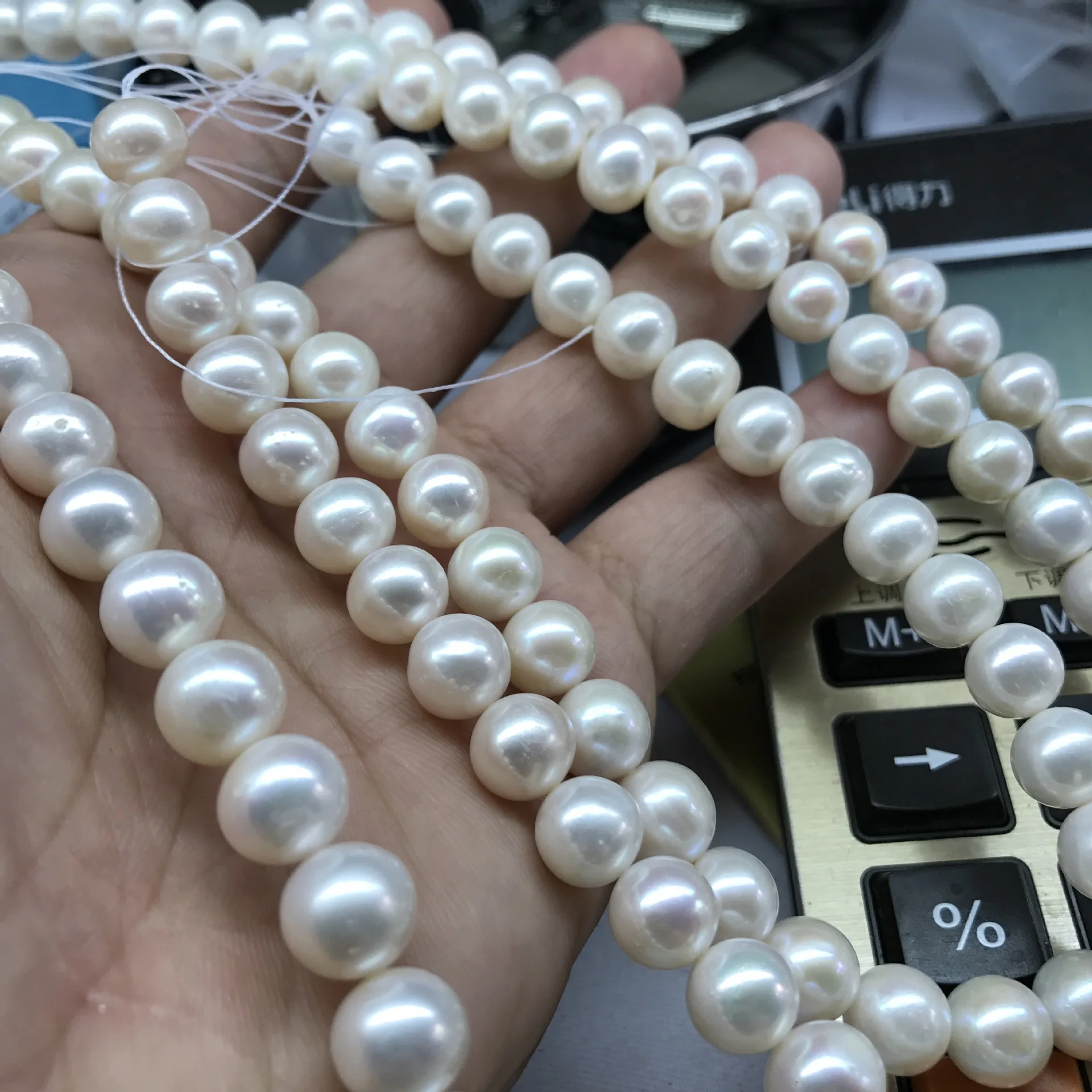 

Gorgeous Pearl Necklace AAAA 10-11mm Natural South Sea Round Pearl Necklace 925s * 24inch