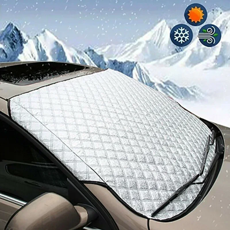 New 150cm X 70cm Universal Car Front Windshield Cover Auto Sunshade Snow Ice Protection Cover Winter Summer Windshield Shield