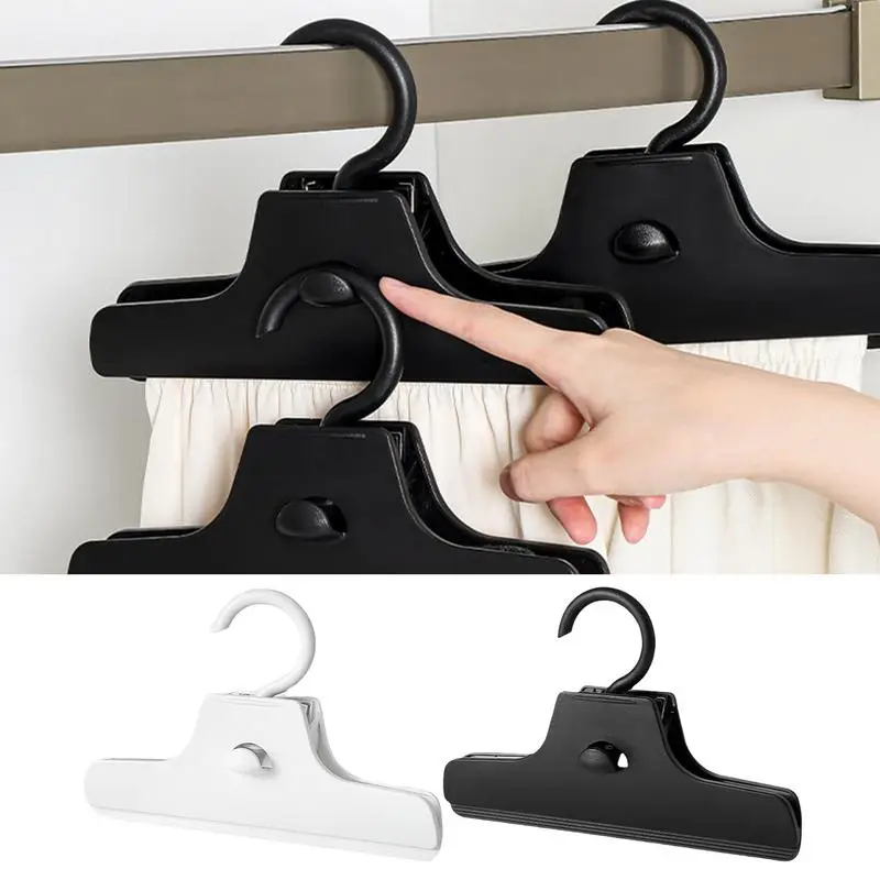 Clip Hangers For Pants Anti Slip Traceless Clip Skirt Hangers With Silicone Layer Strong Load Bearing Space Saving