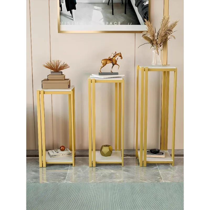 

Wrought iron flower stand Floor-to-ceiling living room Balcony shelf Indoor green plant flower pot stand Simple ornament decorat