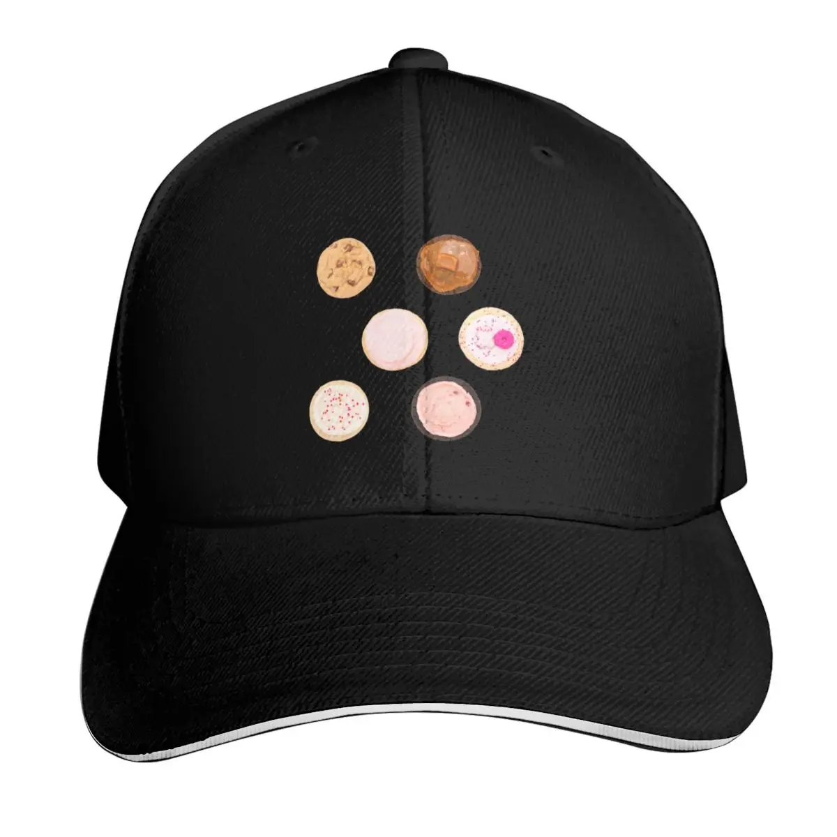Cookie Pack Baseball Cap Snapback Flat Bill Strapback Dad Hat Six Panel Structured Crown