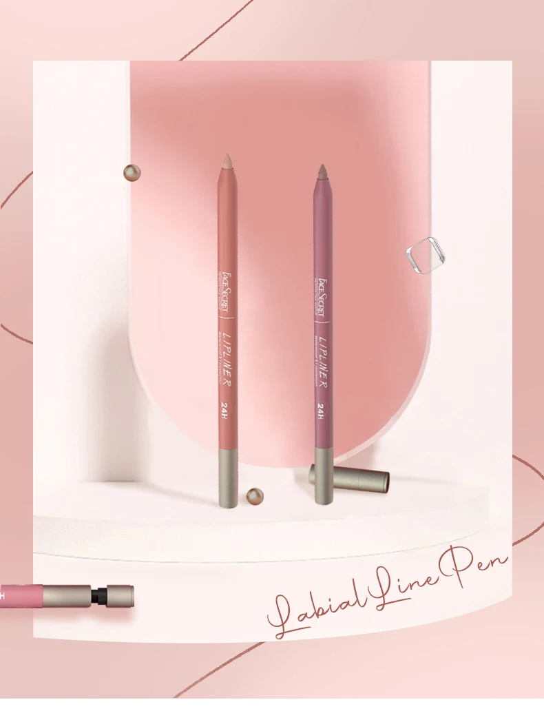 Face Secret 12 Farben Lipliner, Wasserfest Langanhaltend, Samt-Matt Mehrfarbiger Korrektur-Lippenstift Lippenvergrößernder Kosmetikstift – Detail 1