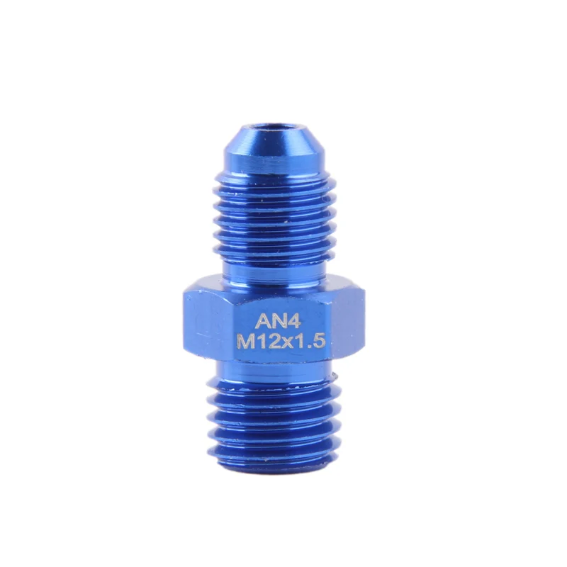 Blu maschio 4AN 4 An Flare a M12 M14x1.5(mm) raccordo diritto metrico AN4 a porta M14 * 1.5. Adattatore