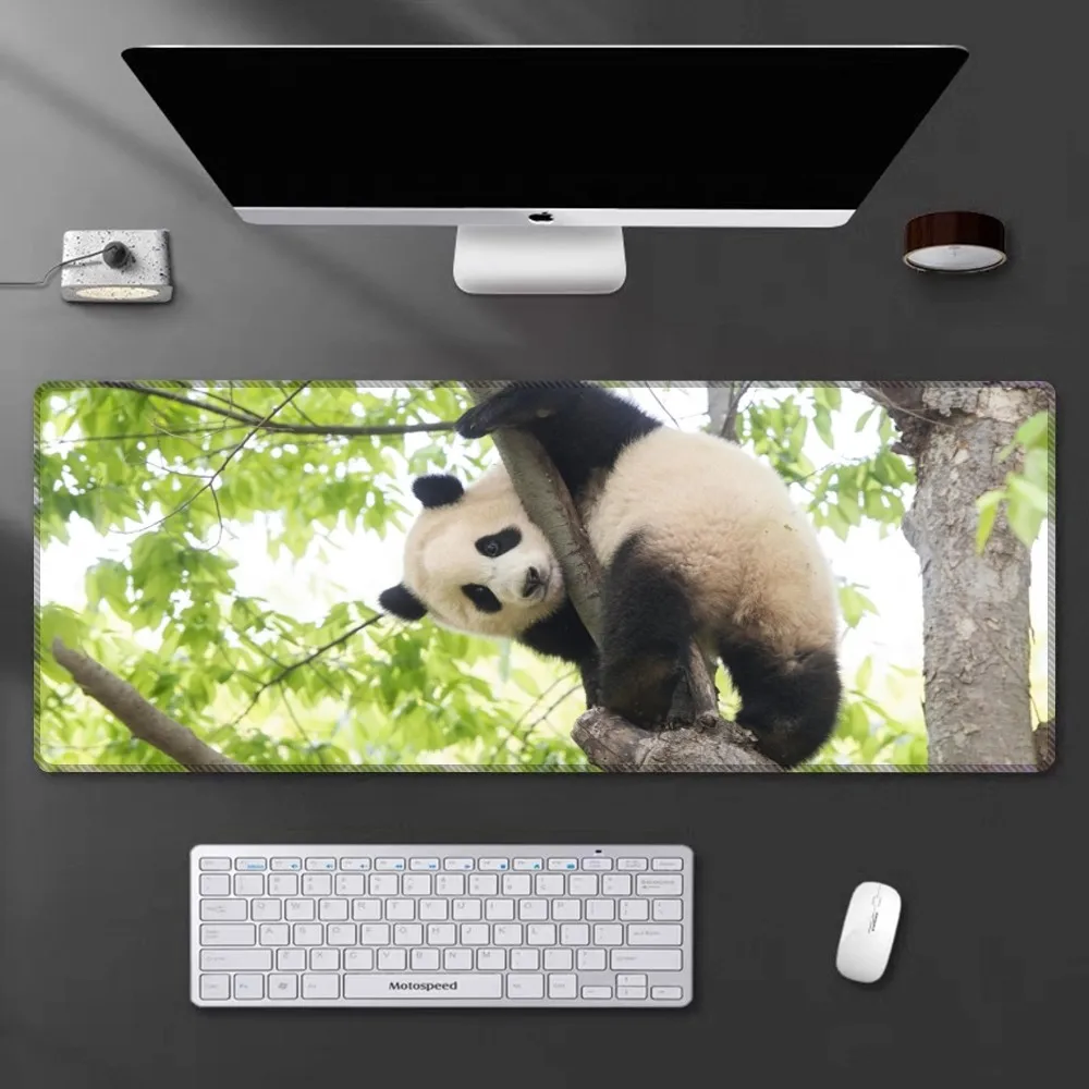 Giant panda Mouse Pad Cartoon Lockedge Large Gaming Pad Computer Gamer Keyboard Mouse Mat Desk Mousepad for PC Desk Pad image 3