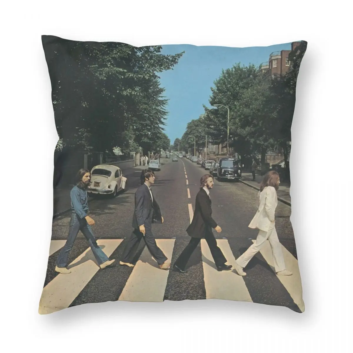 Abbey Road Square Pillowcase Polyester Linen  Printed Zip Decor Throw Pillow Case Home Cushion Cover Wholesale