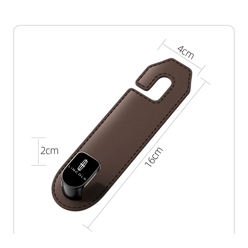 1Pc Car seat back leather metal hook Interior Accessories for  Lincoln MKZ MKX MKC MKT Nautilus Voyager Corsair