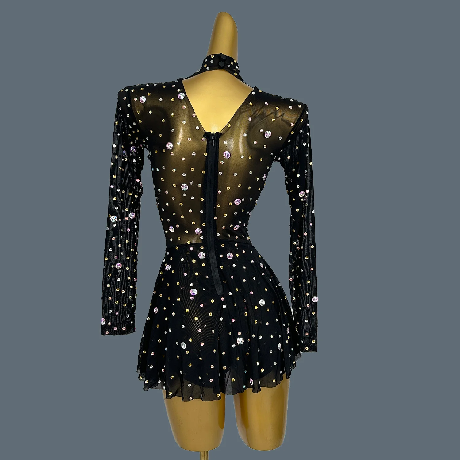 Showgirl Stage Performance Dress High-end Dance Wear Mesh See Through Dance Troupe Women's Clothing Club Jazz Dance Show Xingtou